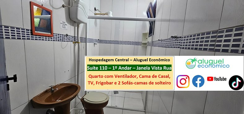 Hospedagem Central - Suíte 110 - Cabo Frio - Aluguel Econômi