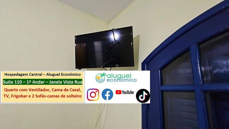 Hospedagem Central - Suíte 110 - Cabo Frio - Aluguel Econômi