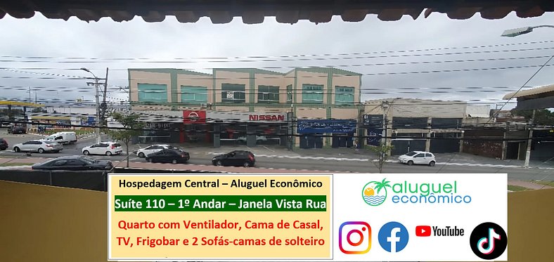 Hospedagem Central - Suíte 110 - Cabo Frio - Aluguel Econômi