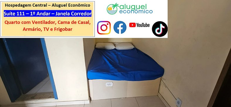 Hospedagem Central - Suíte 111 - Cabo Frio - Aluguel Econômi