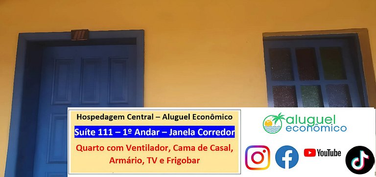 Hospedagem Central - Suíte 111 - Cabo Frio - Aluguel Econômi