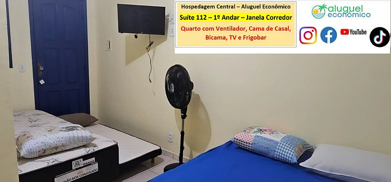 Hospedagem Central - Suíte 112 - Cabo Frio - Aluguel Econômi