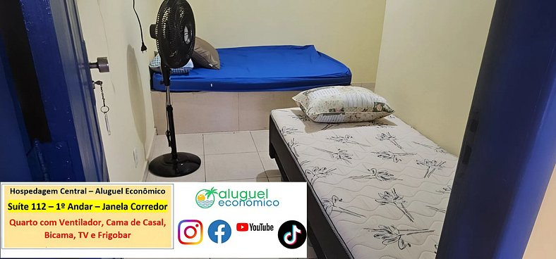 Hospedagem Central - Suíte 112 - Cabo Frio - Aluguel Econômi