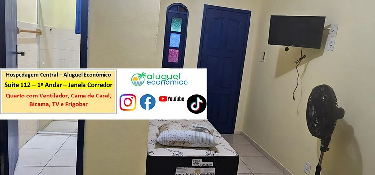 Hospedagem Central - Suíte 112 - Cabo Frio - Aluguel Econômi