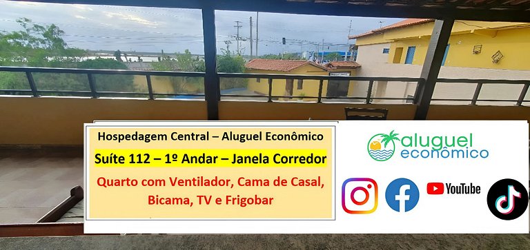 Hospedagem Central - Suíte 112 - Cabo Frio - Aluguel Econômi