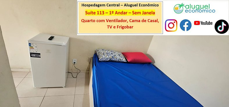 Hospedagem Central - Suíte 113 - Cabo Frio - Aluguel Econômi