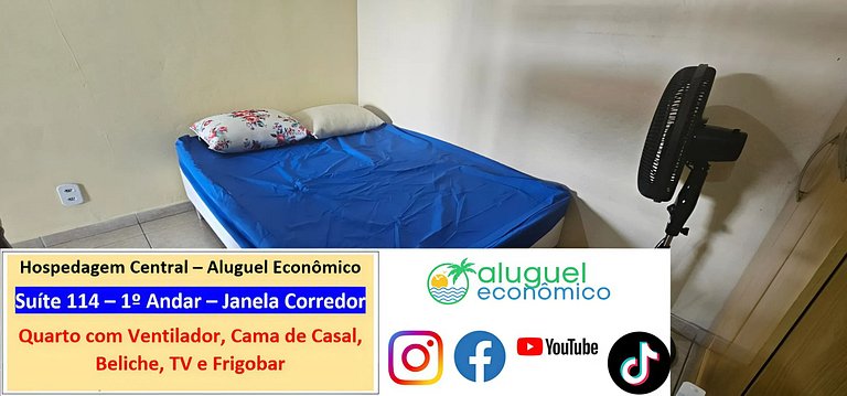 Hospedagem Central - Suíte 114 - Cabo Frio - Aluguel Econômi