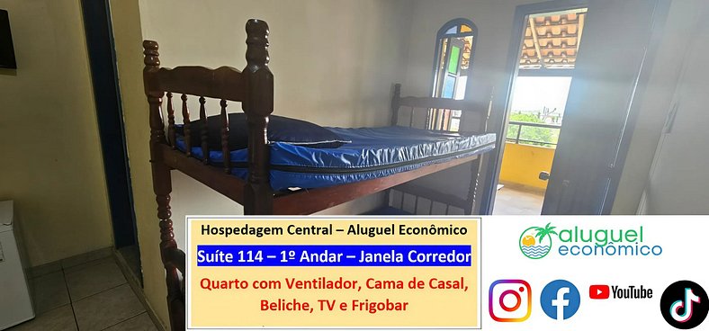 Hospedagem Central - Suíte 114 - Cabo Frio - Aluguel Econômi