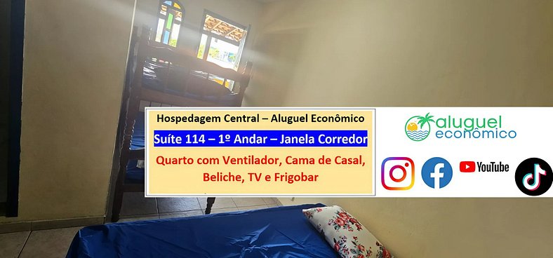 Hospedagem Central - Suíte 114 - Cabo Frio - Aluguel Econômi