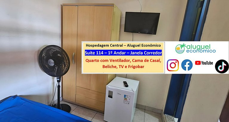 Hospedagem Central - Suíte 114 - Cabo Frio - Aluguel Econômi