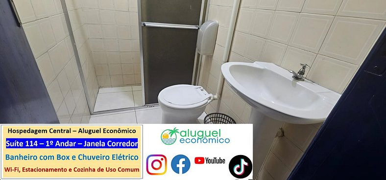 Hospedagem Central - Suíte 114 - Cabo Frio - Aluguel Econômi