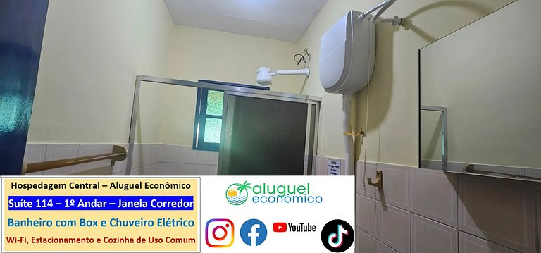 Hospedagem Central - Suíte 114 - Cabo Frio - Aluguel Econômi