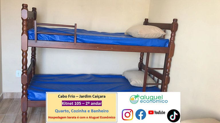 Jardim Caiçara - Kitnet 105 - Cabo Frio - Aluguel Econômico