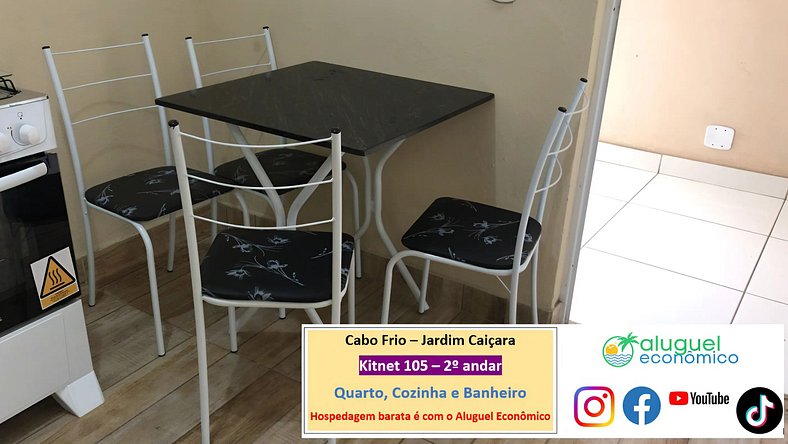 Jardim Caiçara - Kitnet 105 - Cabo Frio - Aluguel Econômico