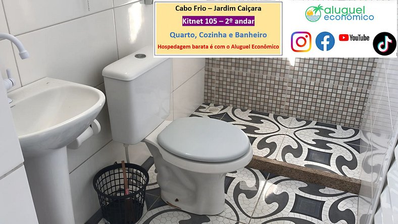 Jardim Caiçara - Kitnet 105 - Cabo Frio - Aluguel Econômico