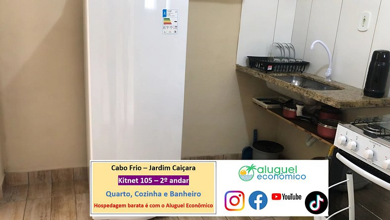 Jardim Caiçara - Kitnet 105 - Cabo Frio - Aluguel Econômico