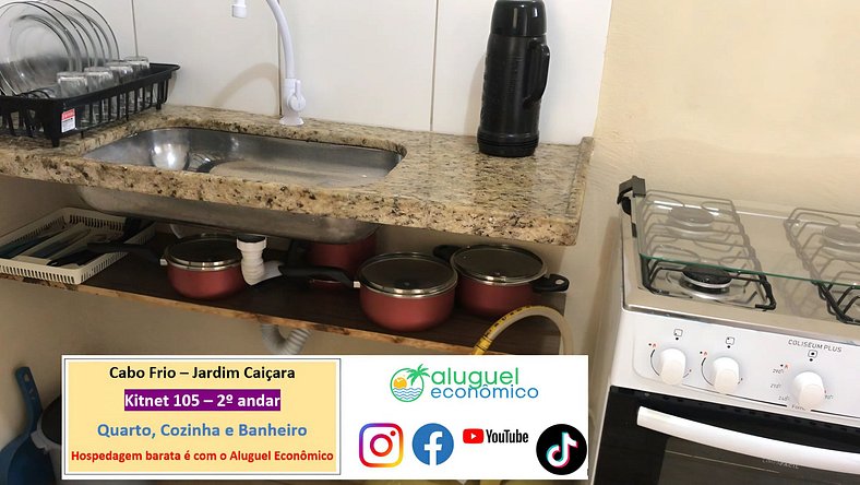 Jardim Caiçara - Kitnet 105 - Cabo Frio - Aluguel Econômico