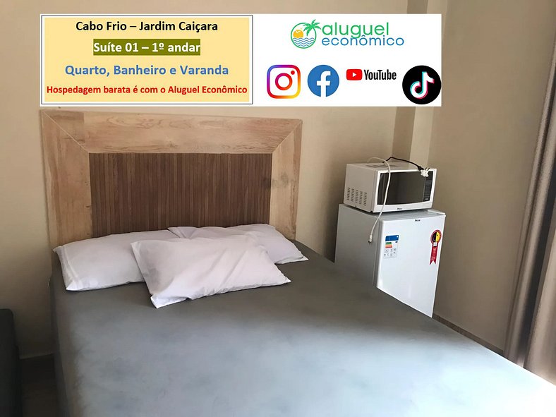 Jardim Caiçara - Suite 01 - Cabo Frio - Alquiler Económico