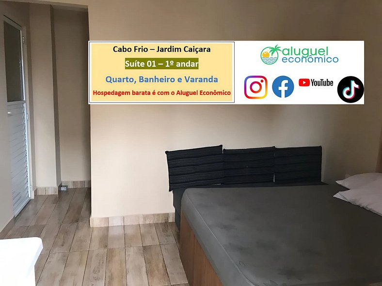 Jardim Caiçara - Suite 01 - Cabo Frio - Economic Rental