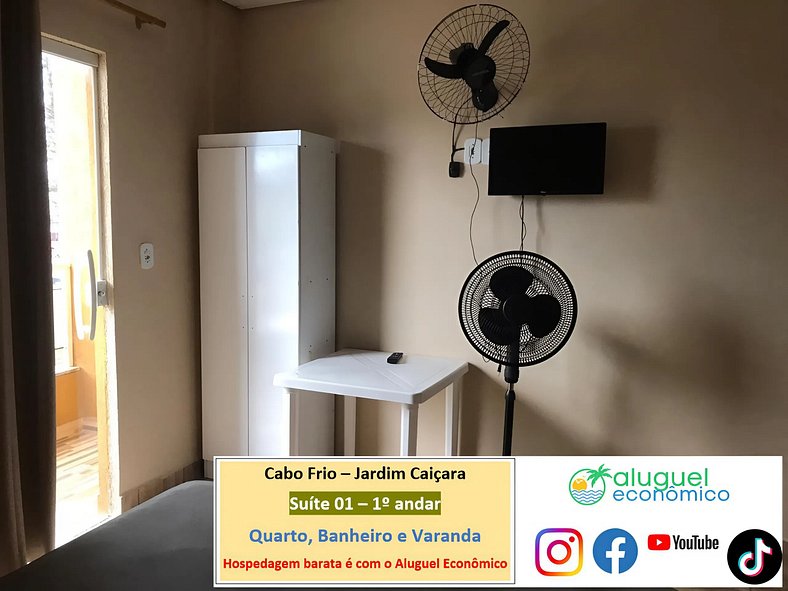 Jardim Caiçara - Suite 01 - Cabo Frio - Economic Rental