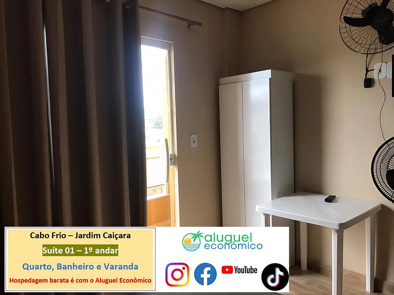 Jardim Caiçara - Suite 01 - Cabo Frio - Economic Rental