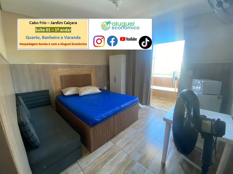 Jardim Caiçara - Suite 01 - Cabo Frio - Economic Rental