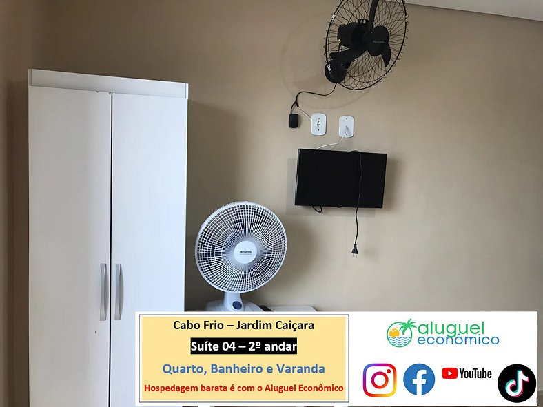 Jardim Caiçara - Suite 04 - Cabo Frio - Alquiler Económico