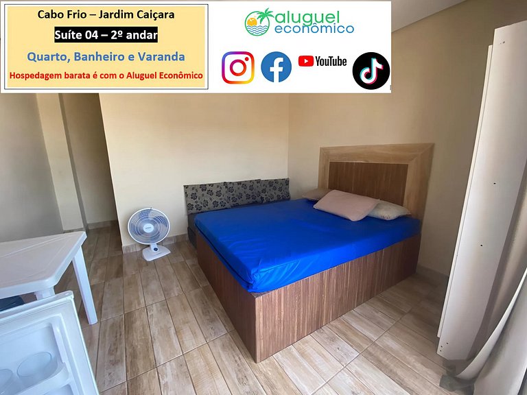 Jardim Caiçara - Suite 04 - Cabo Frio - Alquiler Económico