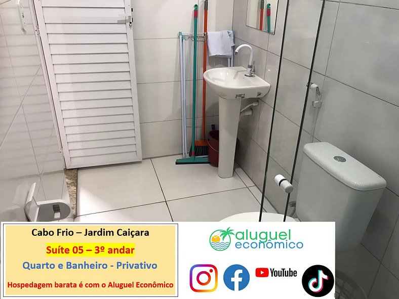 Jardim Caiçara - Suite 05 - Cabo Frio - Alquiler Económico