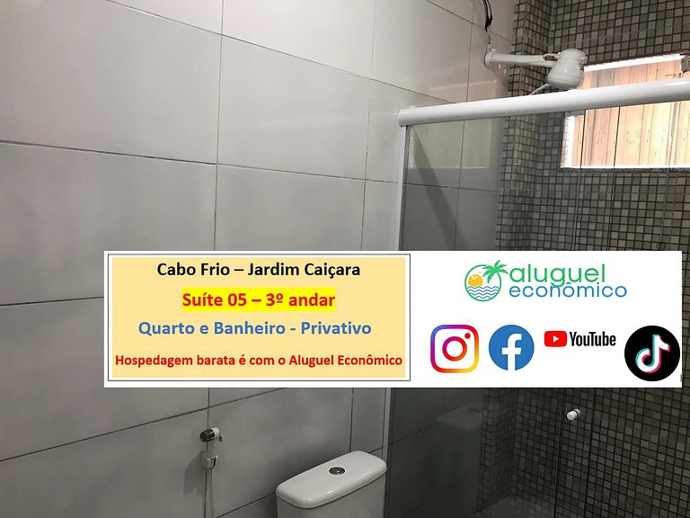 Jardim Caiçara - Suite 05 - Cabo Frio - Alquiler Económico