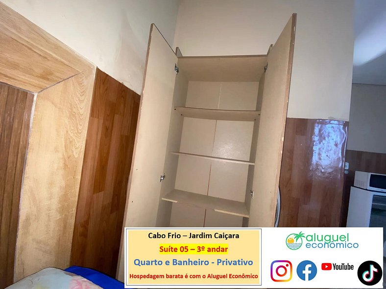 Jardim Caiçara - Suite 05 - Cabo Frio - Alquiler Económico