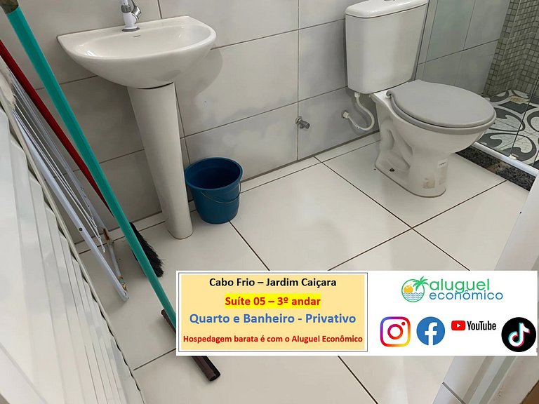 Jardim Caiçara - Suite 05 - Cabo Frio - Alquiler Económico