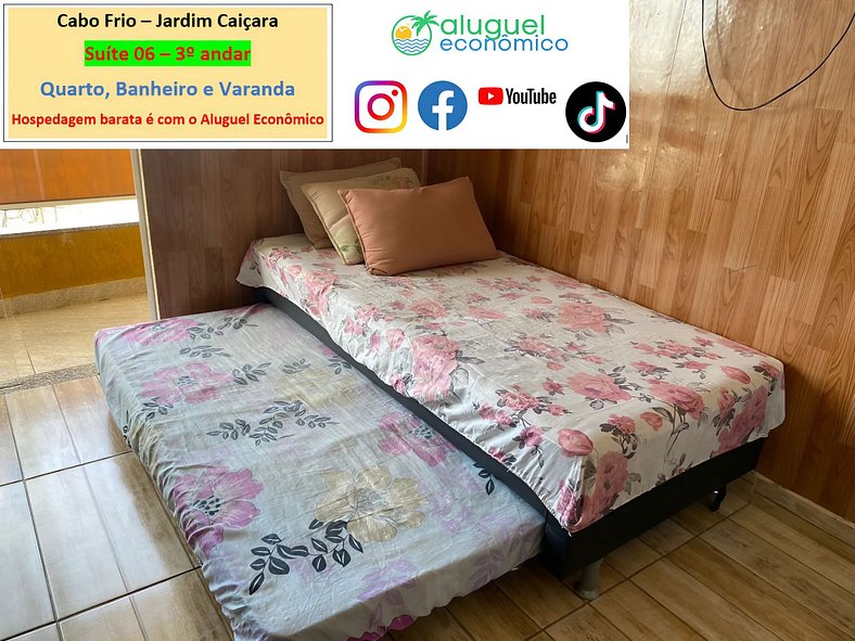 Jardim Caiçara - Suite 06 - Cabo Frio - Alquiler Económico