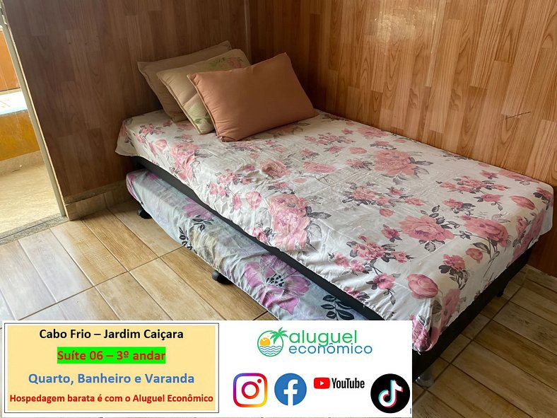 Jardim Caiçara - Suite 06 - Cabo Frio - Alquiler Económico