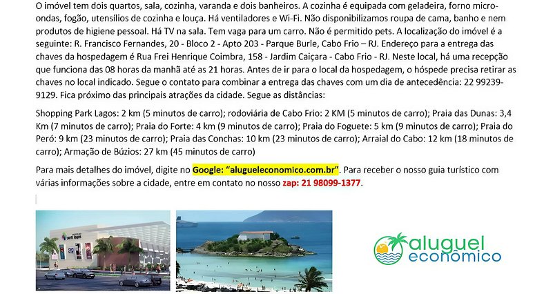 Parque Burle - Apto 203 - Cabo Frio - Alquiler Económico