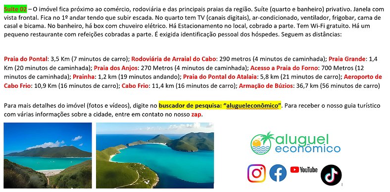 Recanto das Tartarugas - Suite 02 - Arraial do Cabo - Alquil