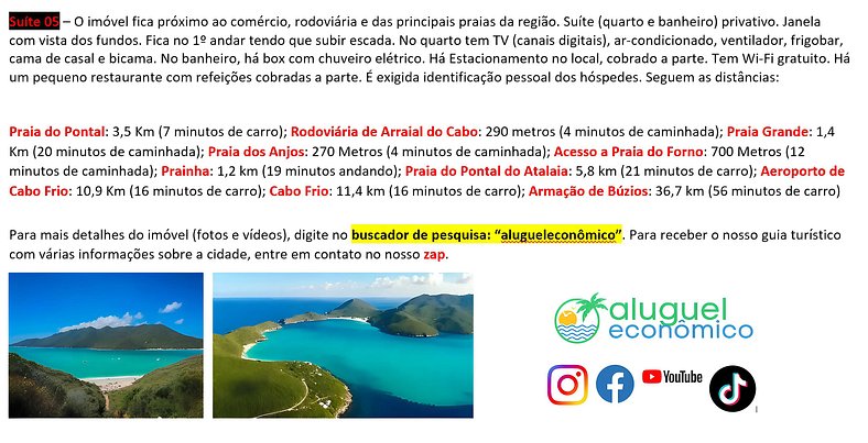 Recanto das Tartarugas - Suite 05 - Arraial do Cabo - Alquil