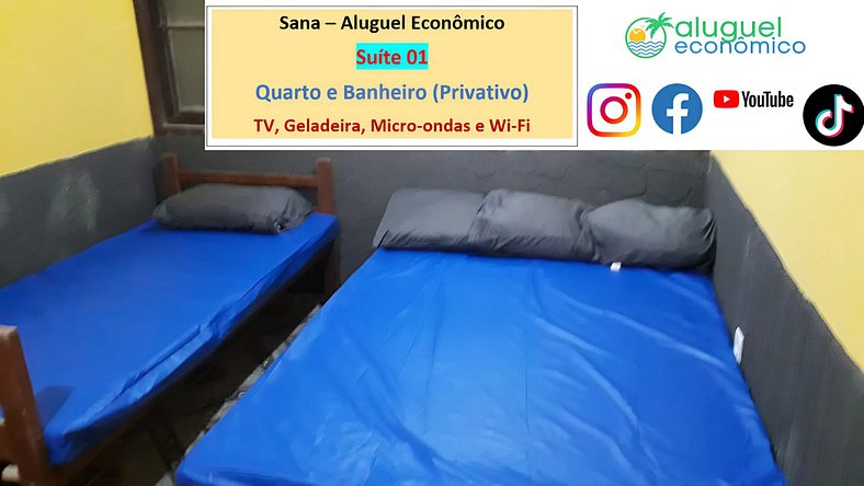 Sana - Suíte 01 - Sana - Aluguel Econômico