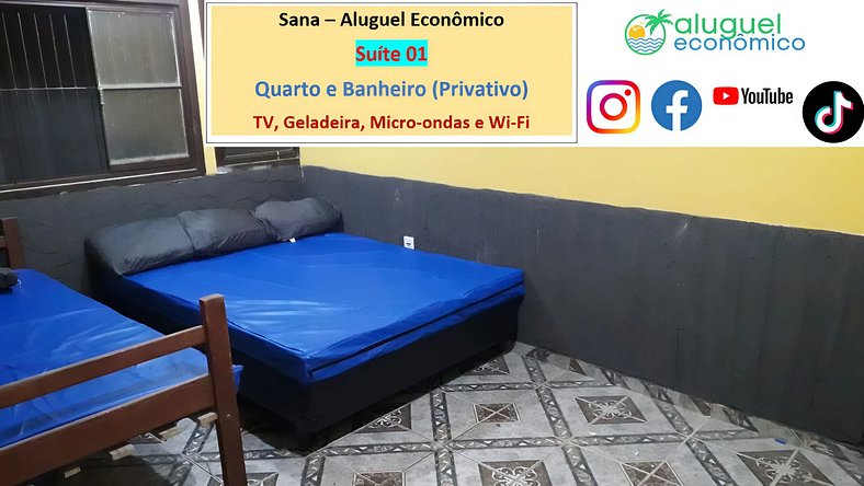 Sana - Suíte 01 - Sana - Aluguel Econômico