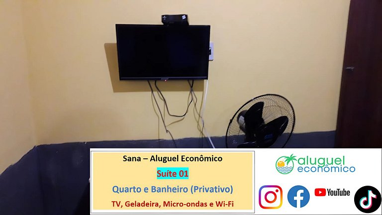 Sana - Suíte 01 - Sana - Aluguel Econômico