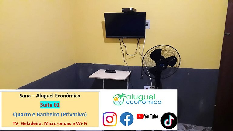 Sana - Suíte 01 - Sana - Aluguel Econômico