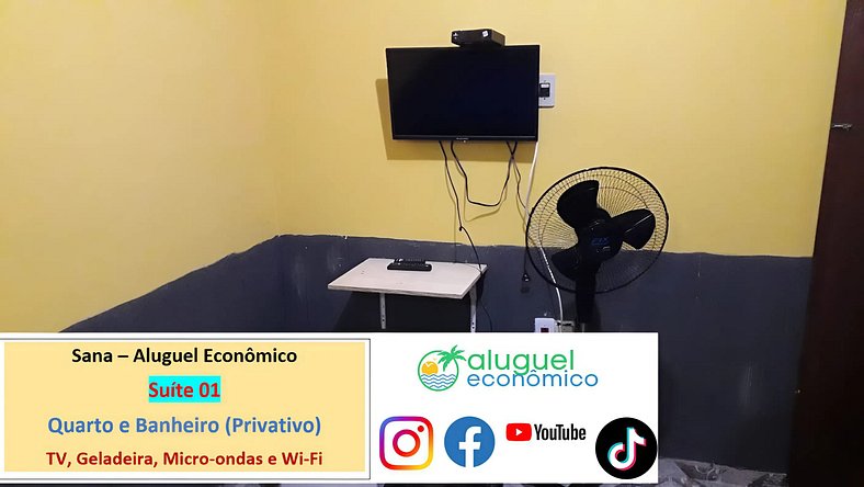 Sana - Suíte 01 - Sana - Aluguel Econômico