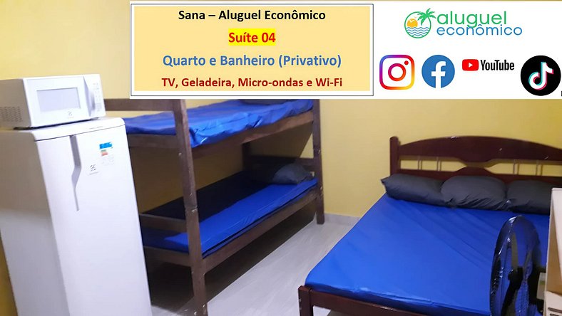 Sana - Suíte 04 - Sana - Aluguel Econômico