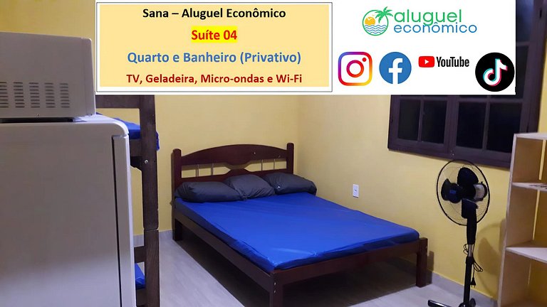 Sana - Suíte 04 - Sana - Aluguel Econômico