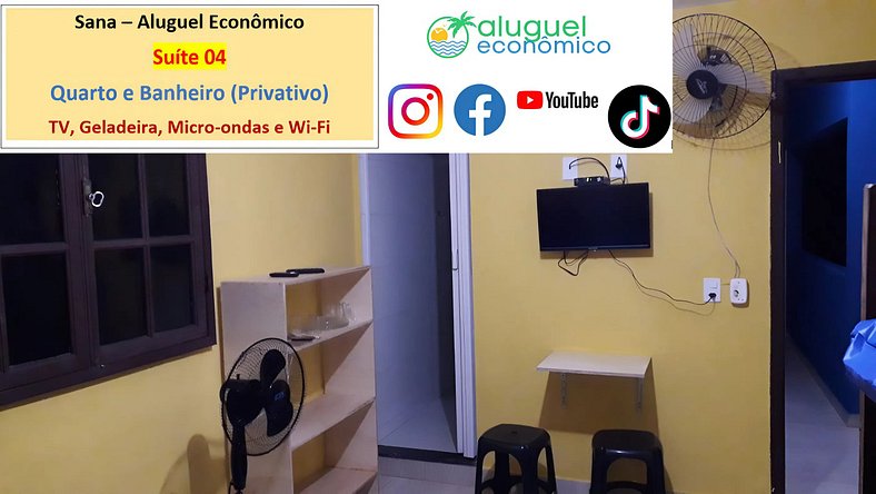 Sana - Suíte 04 - Sana - Aluguel Econômico