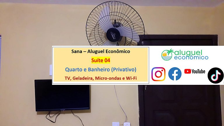 Sana - Suíte 04 - Sana - Aluguel Econômico