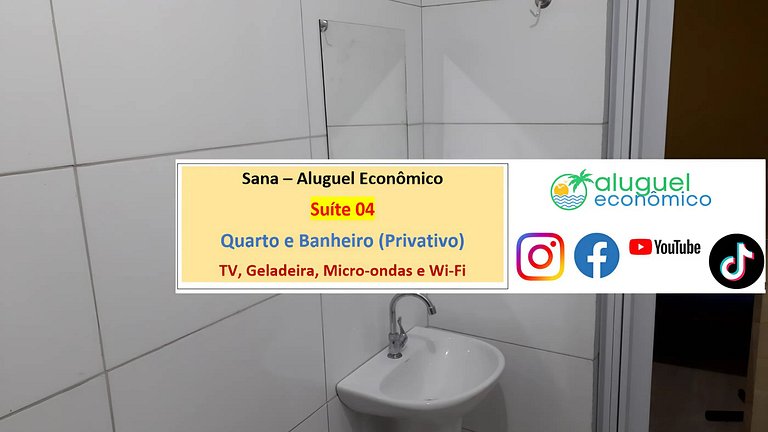 Sana - Suíte 04 - Sana - Aluguel Econômico