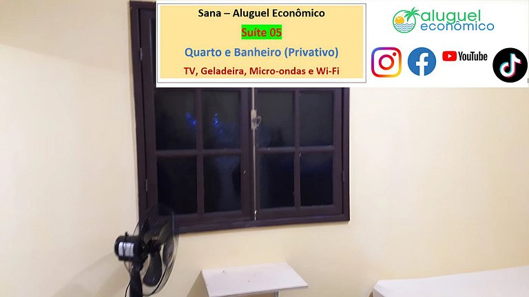 Sana - Suíte 05 - Sana - Aluguel Econômico