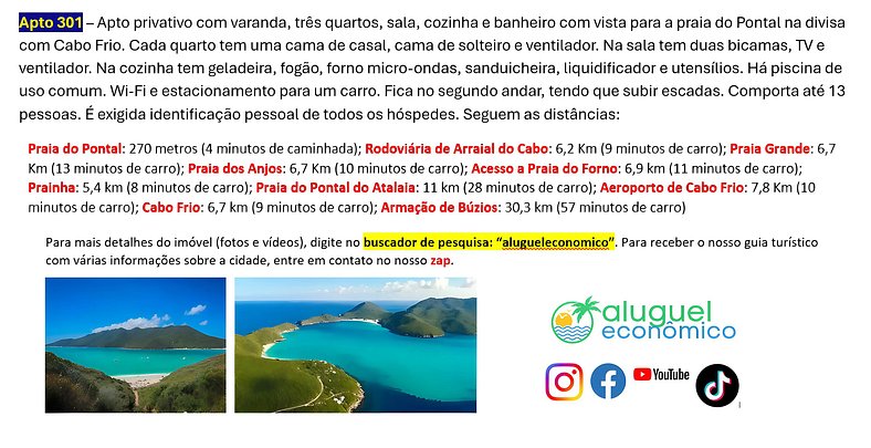 Subuai Village - Apartamento 301 - Arraial do Cabo - Alquile