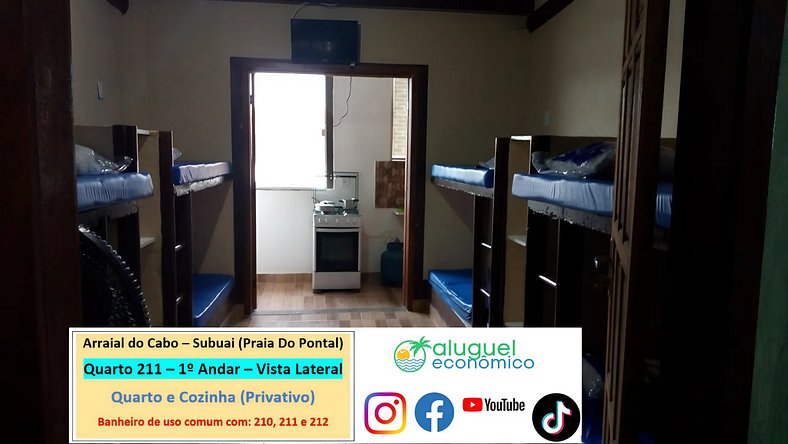 Subuai Village - Quarto 211 - Arraial do Cabo - Aluguel Econ